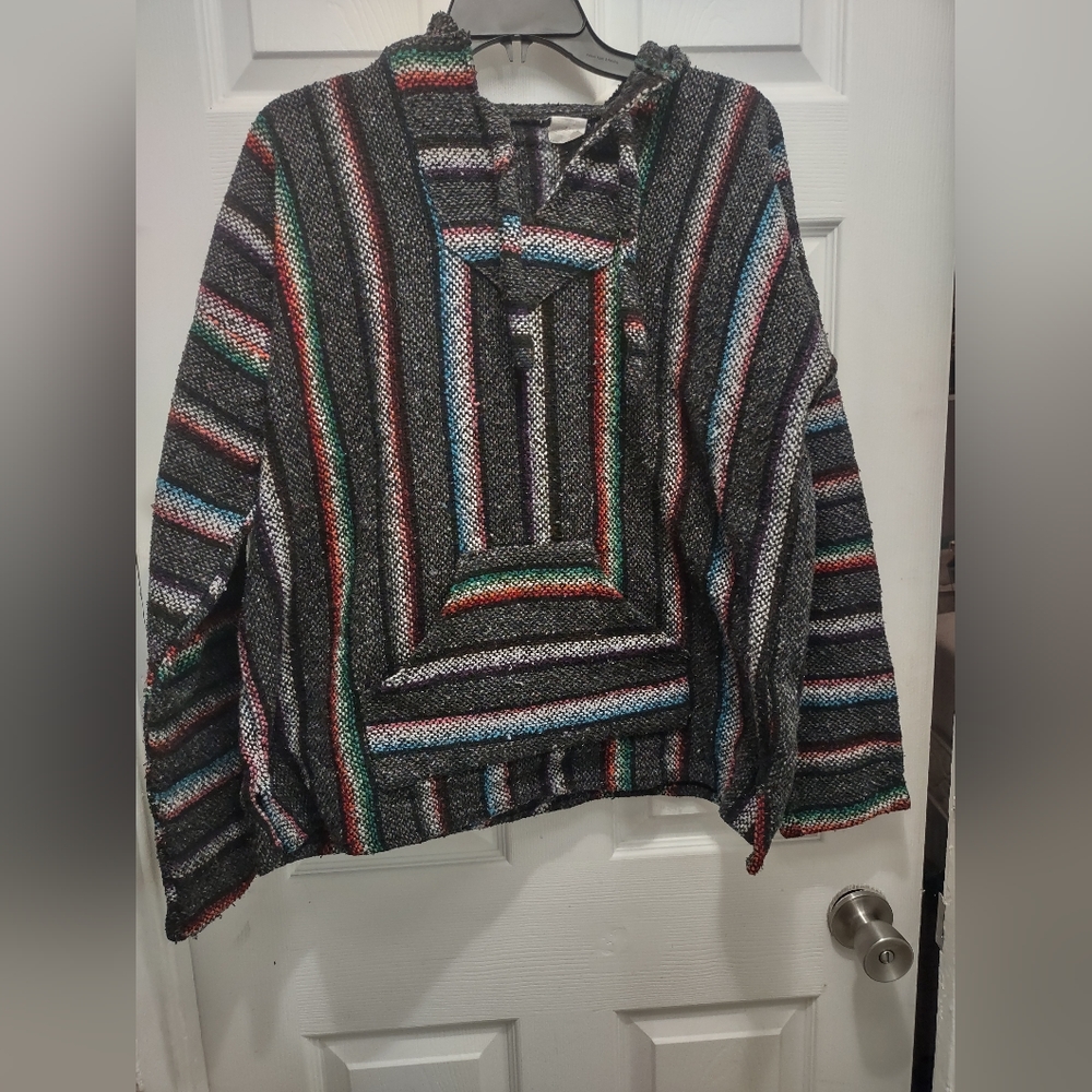 Baja multicolor hoodie pullover
